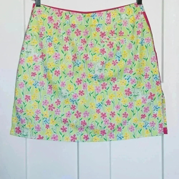 Lilly Pulitzer Eagle Skort “Palm Green Speck Print” Size 10 White Label - Picture 2 of 7